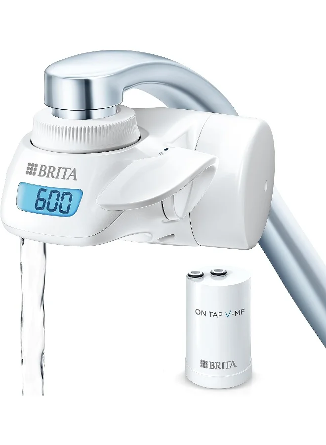 Premium On-Tap Water Filtration System Easy-Install Faucet Mount Filter (Polycarbonate, 1 Unit) z8qnp