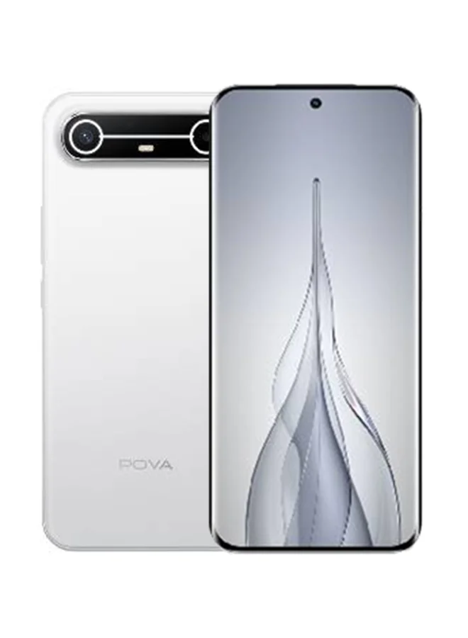 TECNO POVA Slim 5G Smartphone (White, 8GB RAM, 256GB Storage, 6.78-inch Display, Dual SIM, Middle East Version) 8k1sa
