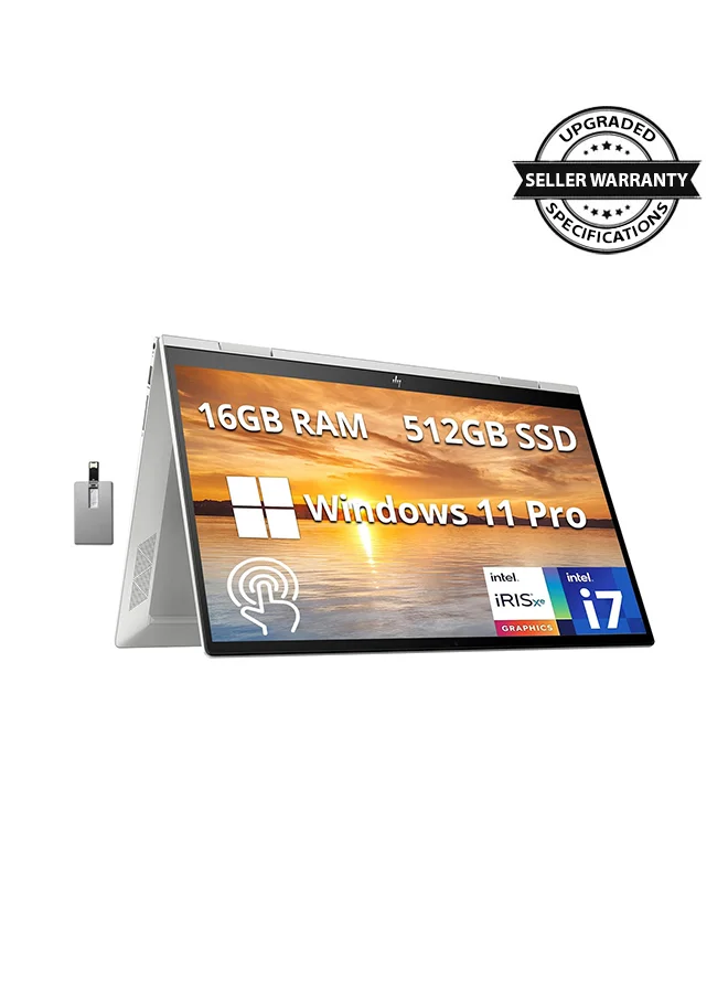 Premium 2-in-1 Touchscreen Laptop 15.6-Inch FHD Display Intel Core i7 16GB RAM 512GB SSD Windows 11 Pro (Silver, 15.6-Inch) rl32l
