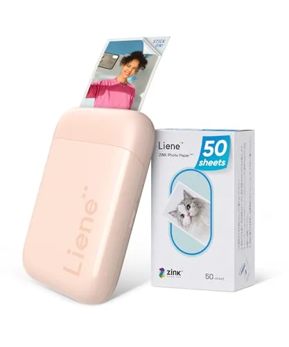 Portable Instant Photo Printer Wireless Bluetooth Picture Maker for Smartphones (Pink, 2x3 inch) iqeu8