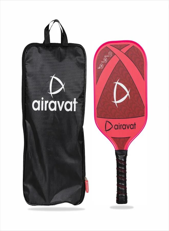 Airavat Snipe 7411 Pickleball Paddle Full Carbon Fiber Professional Racket (Red, 16mm) ebdmi