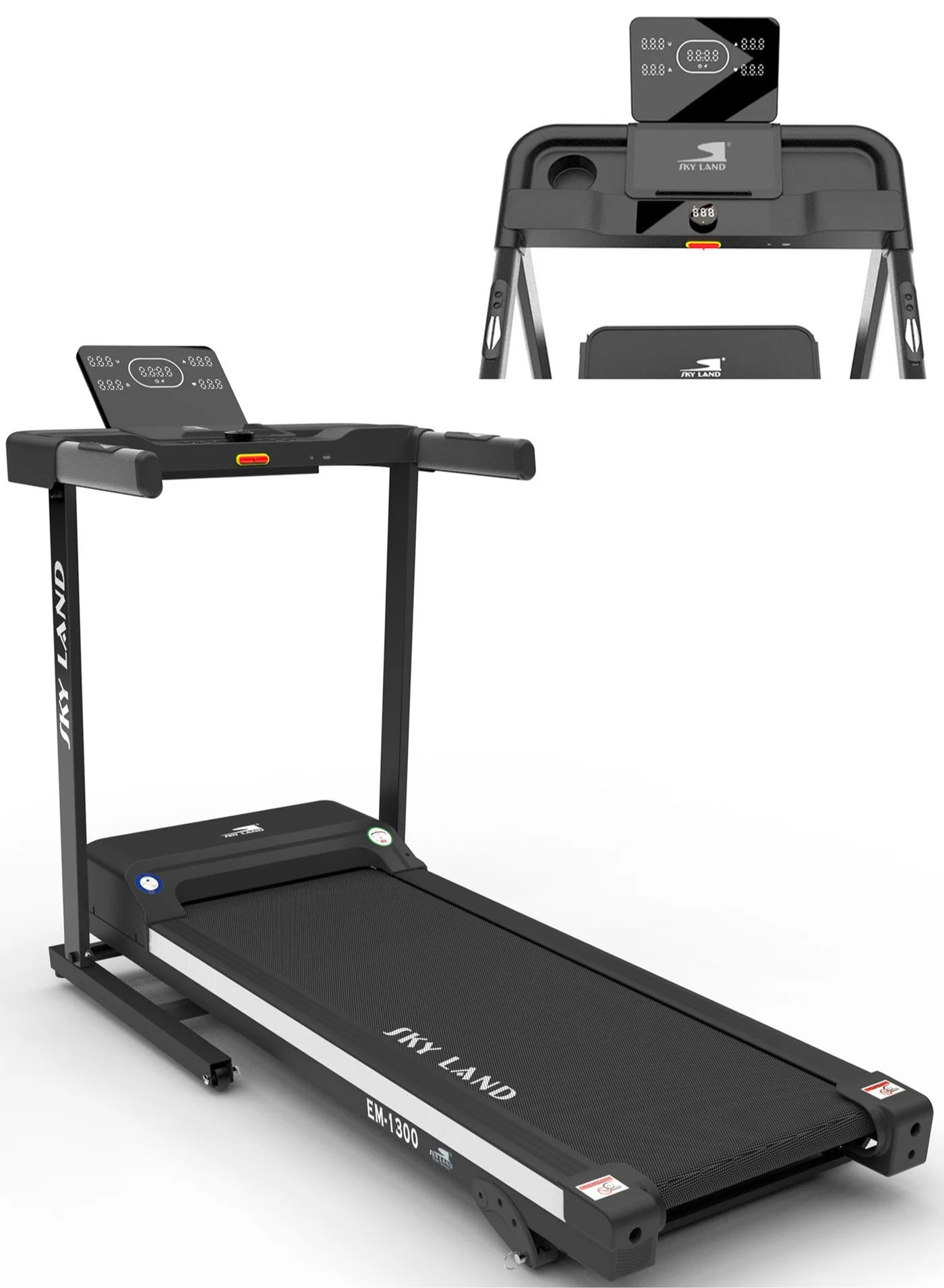 Sky Land Foldable Treadmill for Home Gym with 2 HP Motor and Bluetooth Connectivity (16 km/h, 110kg Capacity) a6t4o