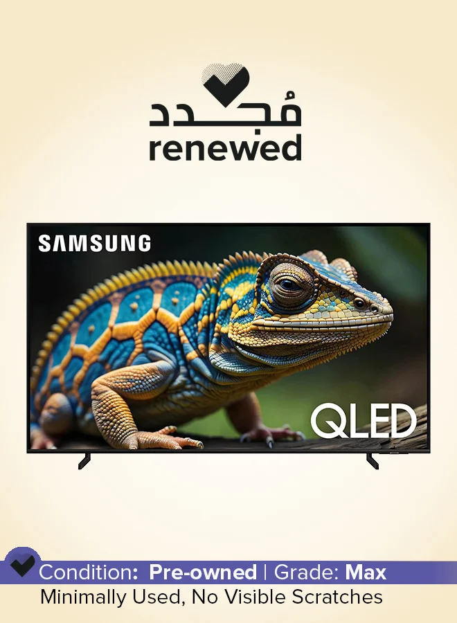 Ultra-HD 75-Inch Smart QLED 4K Television Premium Home Cinema Display (Black, 190.5 cm) hfkjq