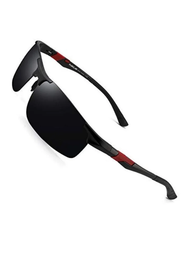 PUKCLAR Polarized Sports Sunglasses for Men Aluminum-Magnesium Metal Frame UV Protection for Driving Cycling Fishing (One Size) kcklm