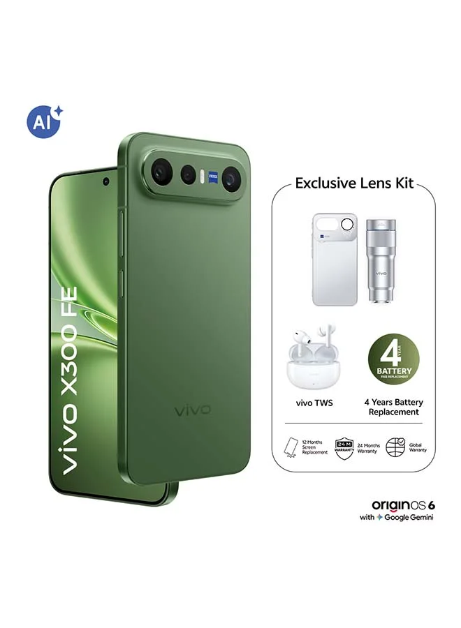 Premium 5G Smartphone 12GB RAM 256GB Storage Dual SIM with Professional Lens Kit and Wireless Earbuds (Green, 6.31 inch) pbx8e