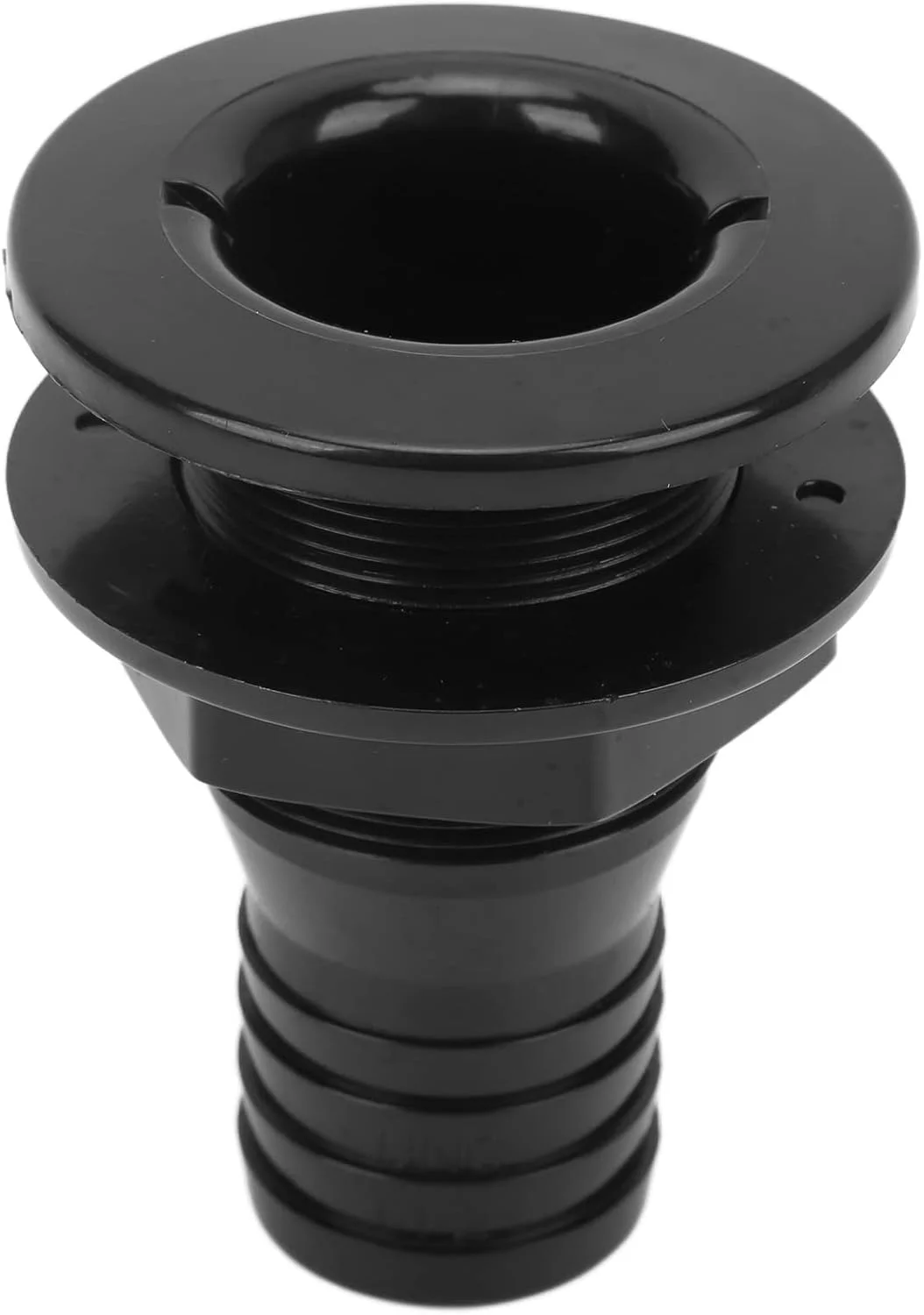 Woobles Thru Hull Fitting Straight Connector (1.5 inch) Premium ABS Marine Hose Accessory for Boats (Black) c3ic6