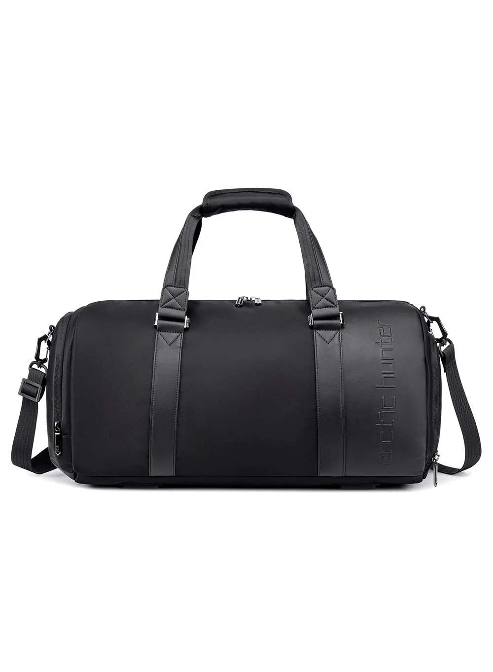 ARCTIC HUNTER Sport Gym Duffle Bag with Shoe Compartment and Wet Dry Separation Pocket (Black, 45 cm) qtuai