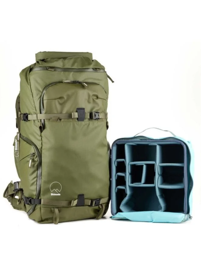 Professional Adventure Camera Backpack 50L (Army Green, Large Capacity) - Durable Outdoor Photography Gear for Travel and Hiking ojvgl