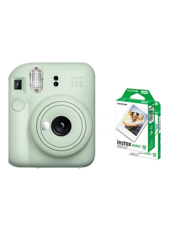 Instant Film Camera Bundle with 20 Sheets Premium Photo Paper (Mint Green, 1 Pack) z9v0r