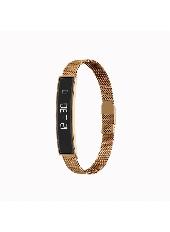 Lacoz Smart Fitness Tracker Watch Waterproof Heart Rate and Sleep Monitor Bluetooth 5.3 Premium Gold (Unisex) vhe5z