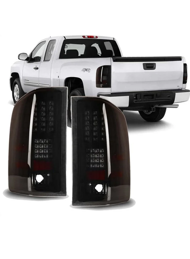 Winjet LED Tail Lights Rear Lamp Assembly for Pickup Truck (Clear, Driver and Passenger Side Pair) 2hsj4