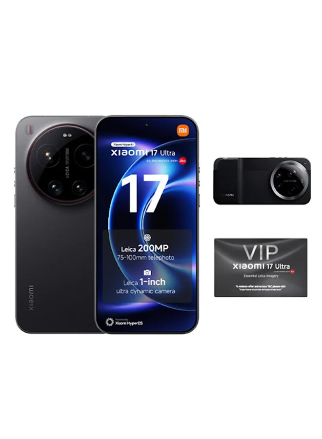 Smart 17 Ultra 5G Smartphone (16GB RAM, 1TB Storage, Black) with Professional Photography Kit and 3-Pin Adapter 43iet