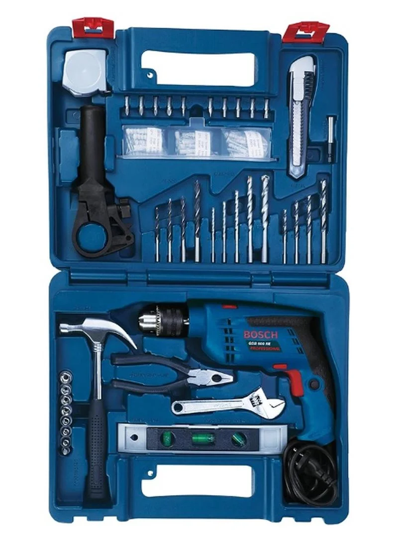 Professional Impact Drill 13mm with 98-Piece Drill Bit Set (Heavy-Duty, High-Performance) 7rtie