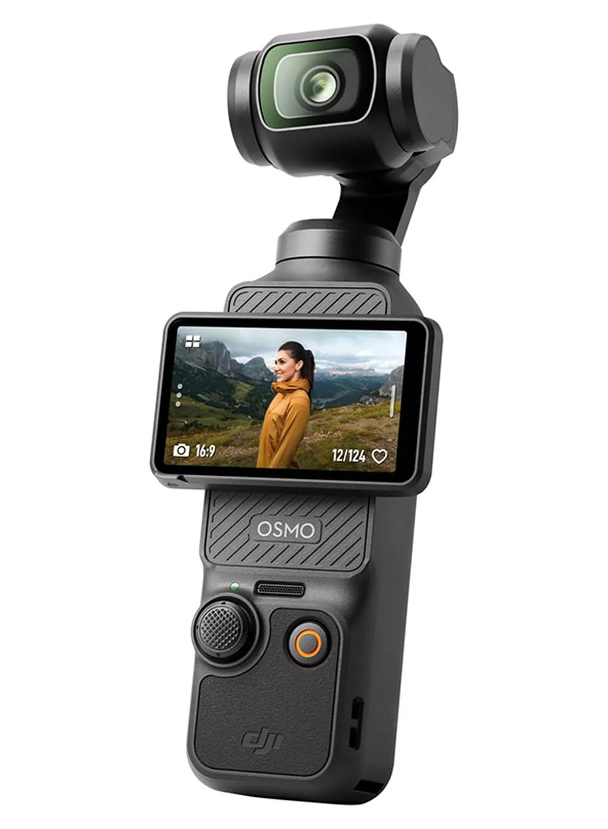 Premium Handheld Vlogging Camera 4K 120fps 3-Axis Gimbal Stabilized Video Camera with 1-Inch Sensor and Rotatable Touchscreen for Professional Content Creation 4dpnq
