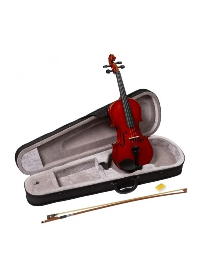 Vhienna 3/4 Student Acoustic Violin Set with Hard Case and Bow (Natural Wood, 3/4 Size) 97egk