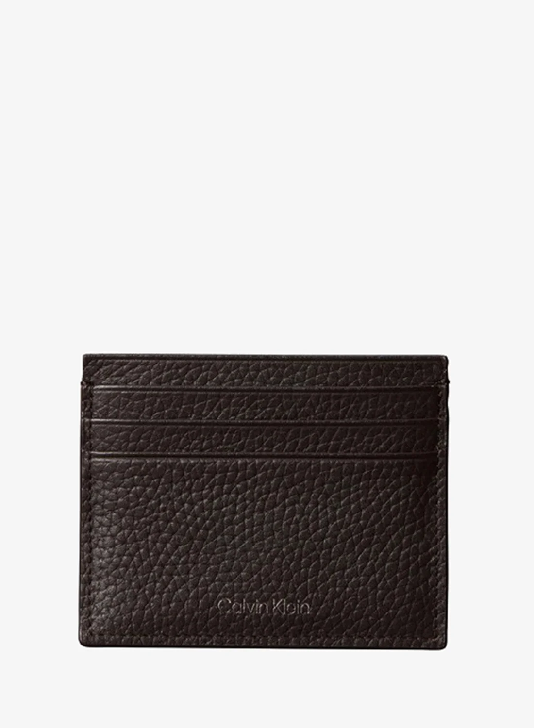 Premium Leather Card Holder with Foil Embossed Logo (Slim Design, Black) 4tnke