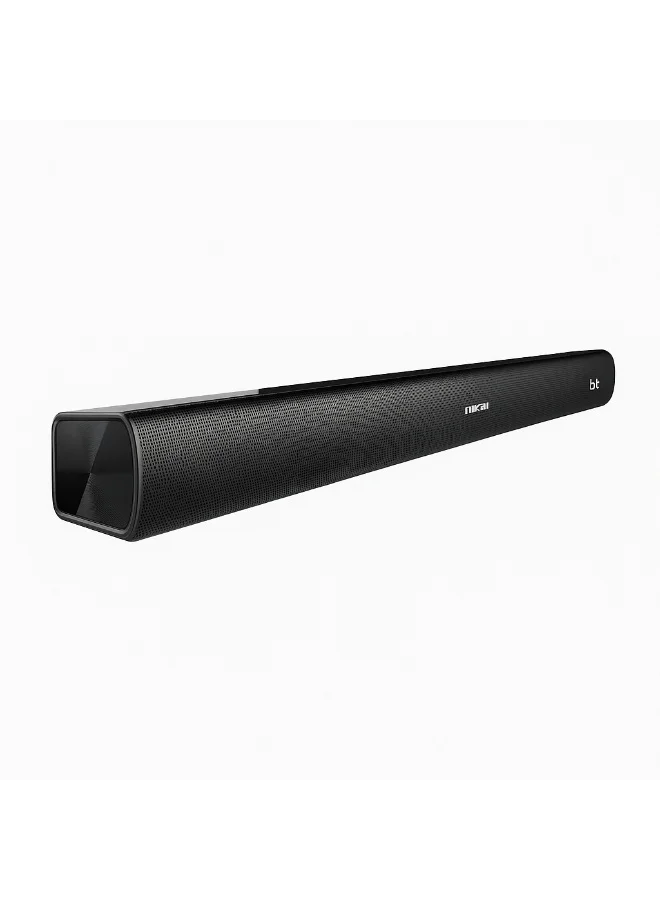 Nikai Bluetooth Sound Bar with Built-in Subwoofer, 30W RMS, Premium Audio for TV and PC, Sleek Glossy Design (Black, 30W) 309n6