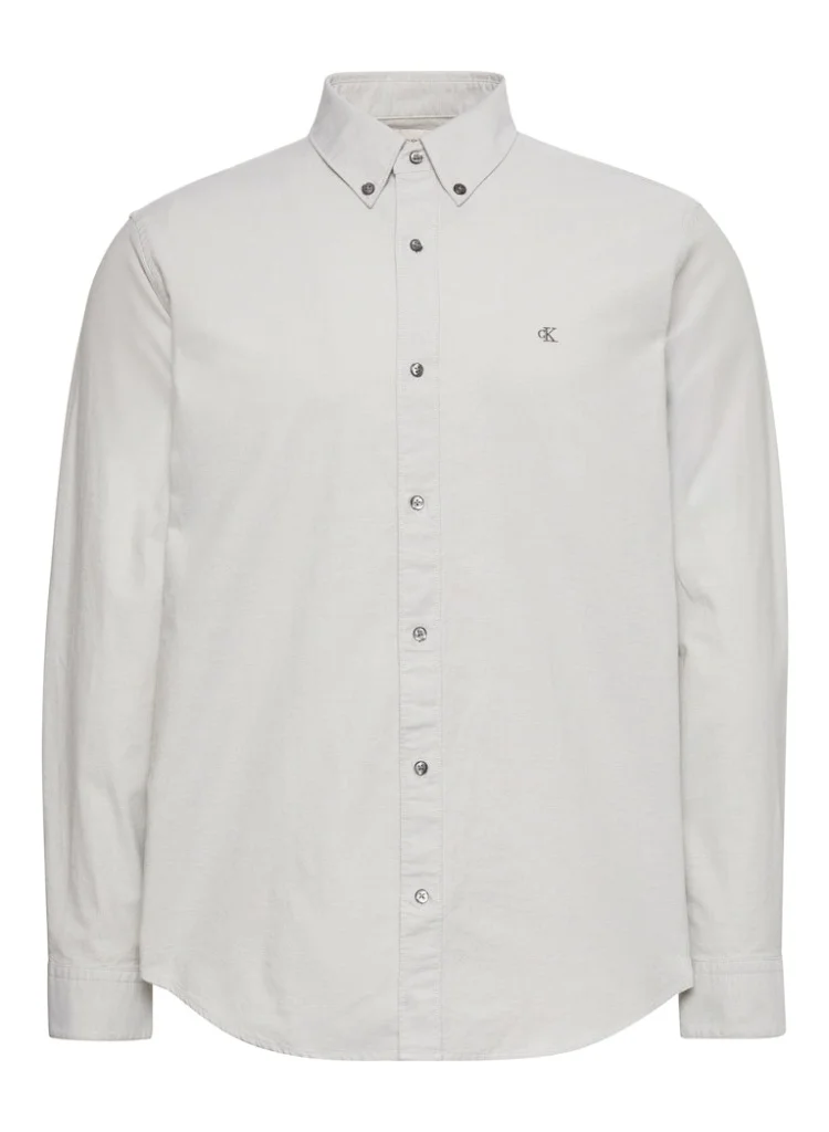 Premium Classic Oxford Button-Down Shirt Long Sleeve Solid Casual Formal Wear for Men (White, Large) 54p51
