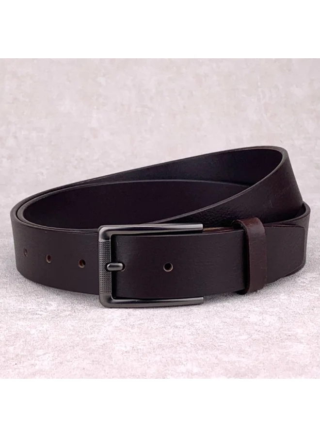 Premium Genuine Leather Belt for Men ¨C Classic Pin Buckle Formal Accessory ¨C Black Professional Business Belt (120 cm) j6p98
