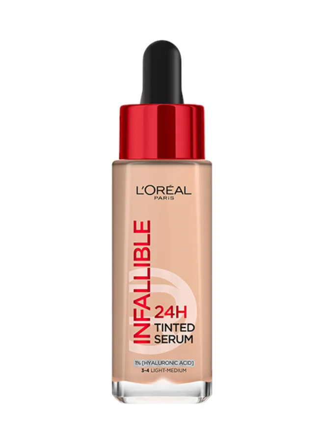 Premium Tinted Face Serum Lightweight Foundation for Radiant Complexion (Light Medium 3-4, 30 mL) kf30e