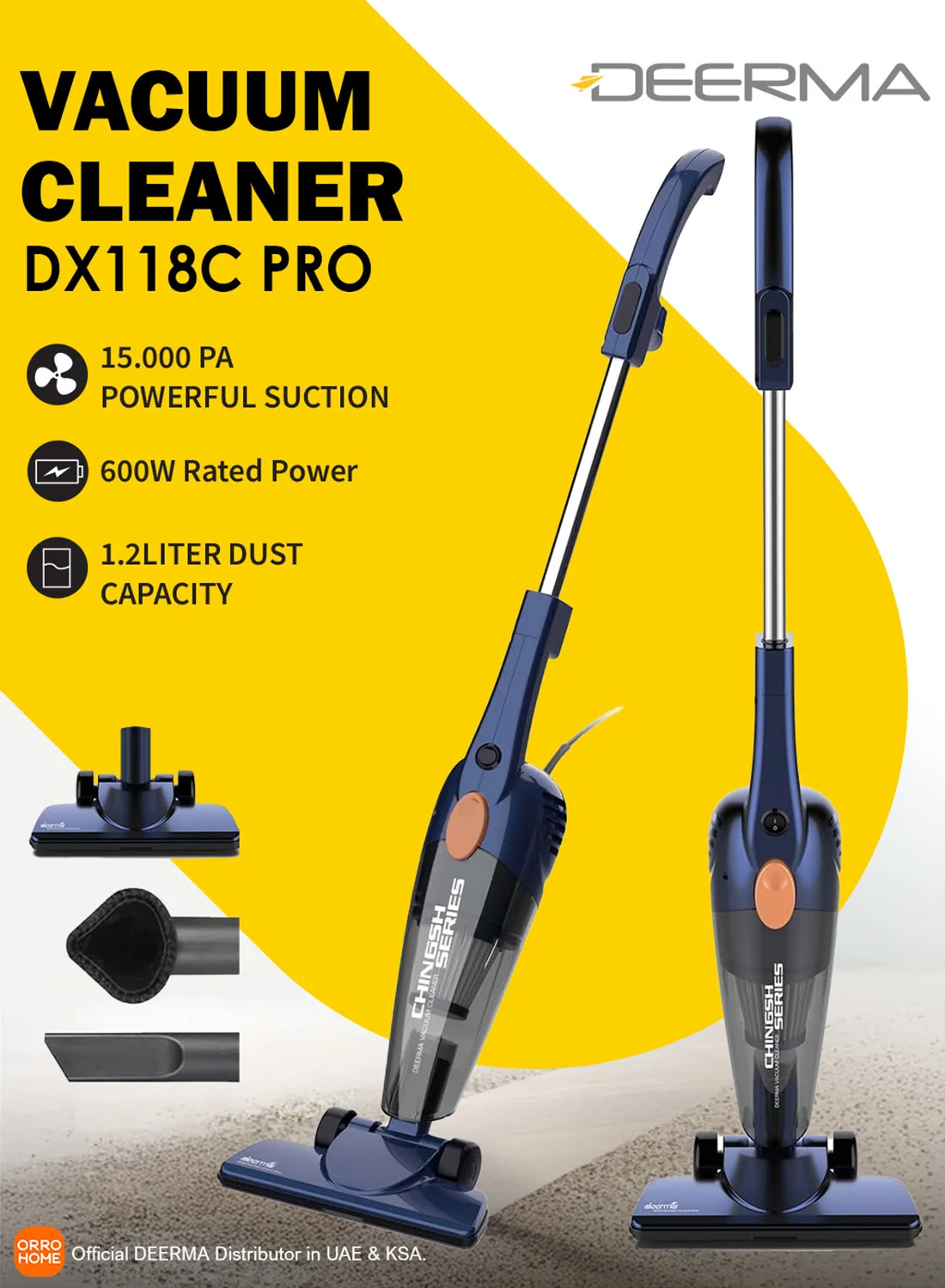Premium 2-in-1 Handheld Vacuum Cleaner Powerful 15kPa Suction Lightweight Upright Design with HEPA Filtration (Blue, 1.2 L) bo9ow