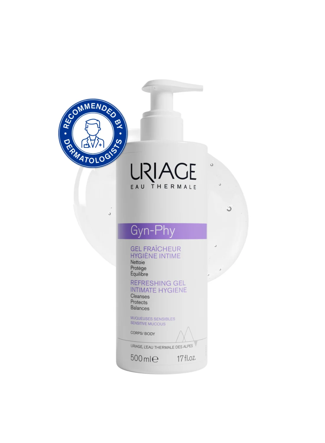 Uriage Intimate Hygiene Cleansing Gel Gentle pH Balanced Formula For Daily Comfort (500 mL) mmf8x