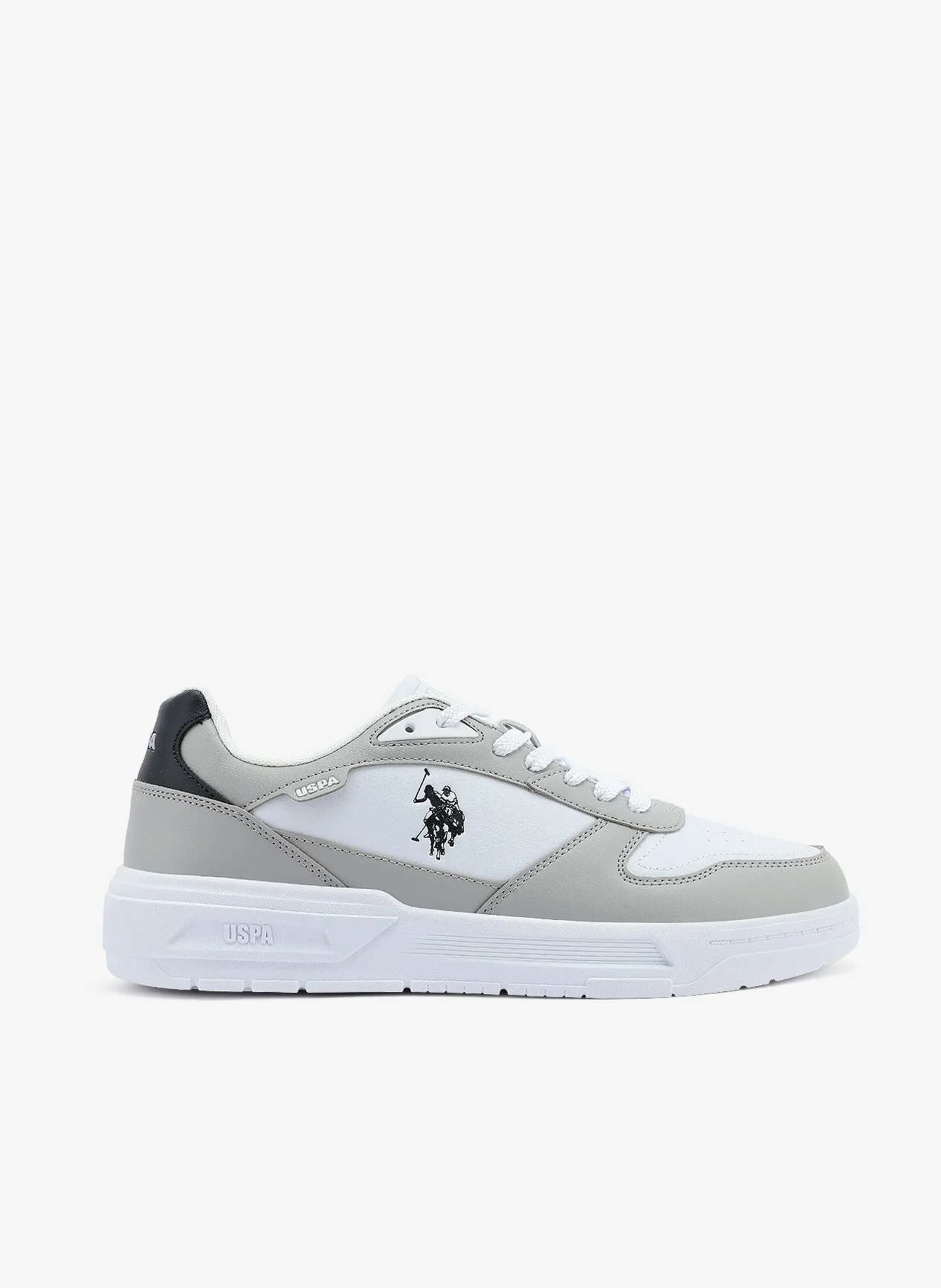 U.S. Polo Assn. Classic Low-Top Sneakers Premium Lace-Up Casual Footwear for Men (White, 42 EU) 2p5fm