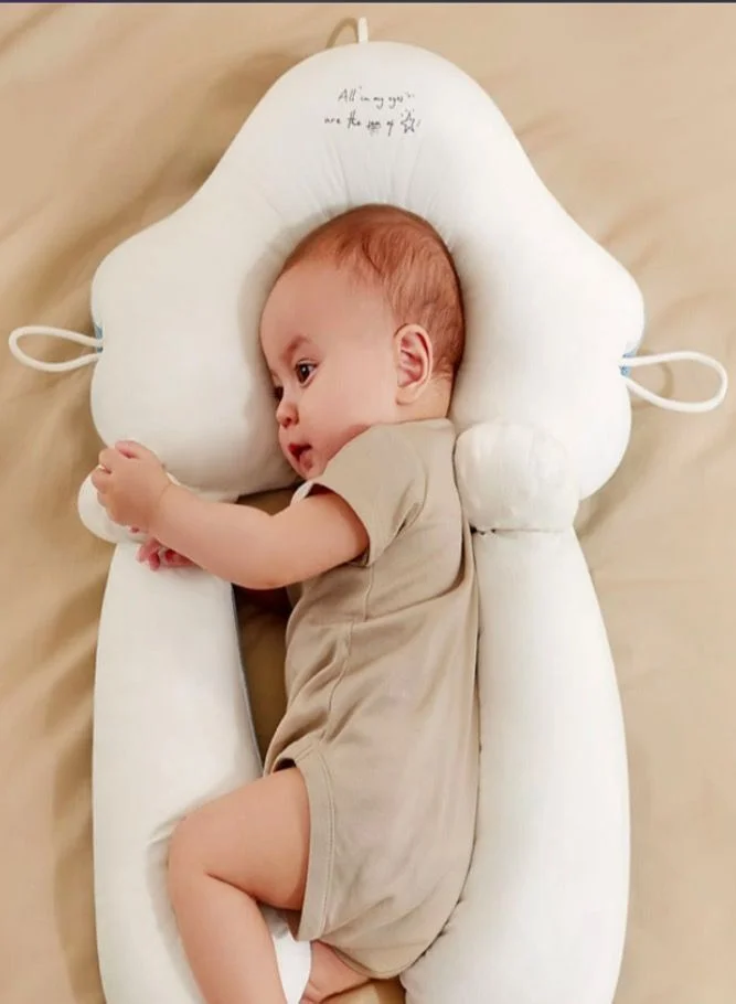 My Pumpkin Baby Head Shaping Pillow Ergonomic Support Cushion for Flat Head Prevention (Pink, 25 cm x 20 cm) w351y