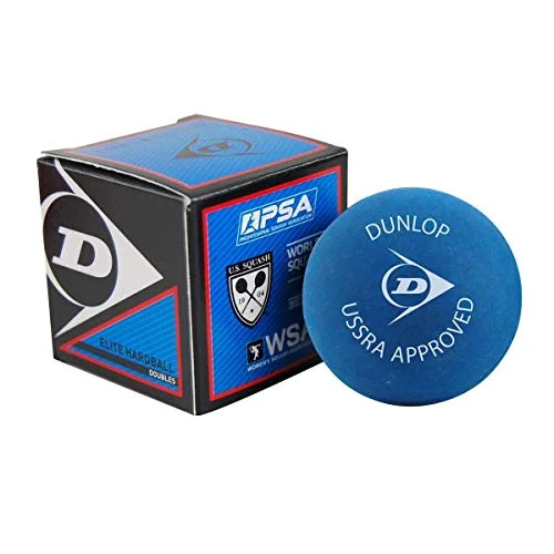 Premium Squash Doubles Hardball Competition Grade Professional Performance (Blue/Red Dot, Pack of 12) l19p0