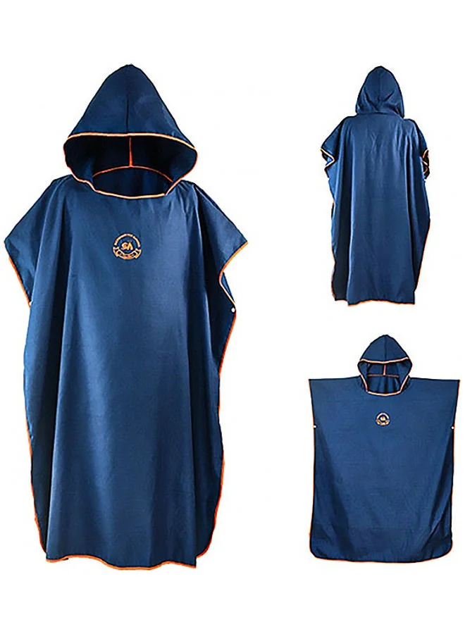 Hiturbo Microfiber Surf Changing Towel Poncho with Hood Premium Quick-Dry Bathrobe for Water Sports (Navy Blue, 110x90cm) 71ouk