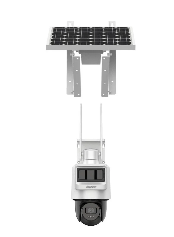 Premium 4MP Solar-Powered PT Security Camera 4G LTE Waterproof Outdoor Surveillance System with Human Vehicle Detection (White, 4MP) z5q29