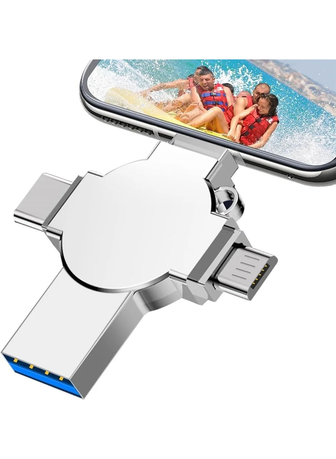 INSIJAM 4-in-1 USB Flash Drive 64GB High-Speed Memory Stick for Smartphone Computer Laptop and Tablet (64GB) wg579