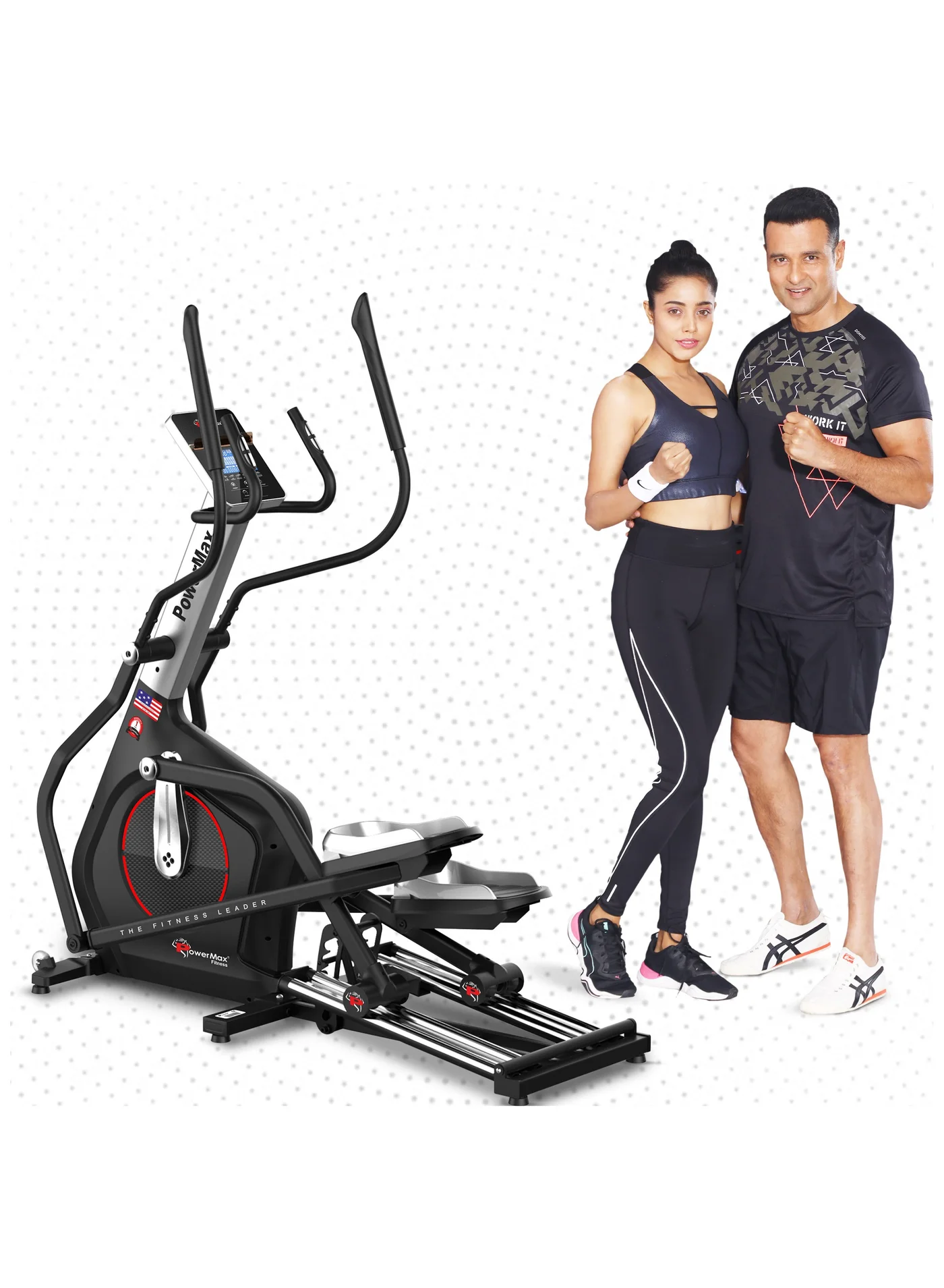 Premium Elliptical Cross Trainer Home Gym Workout Machine with Bluetooth App and 14kg Flywheel (32 Level Resistance) v74zd