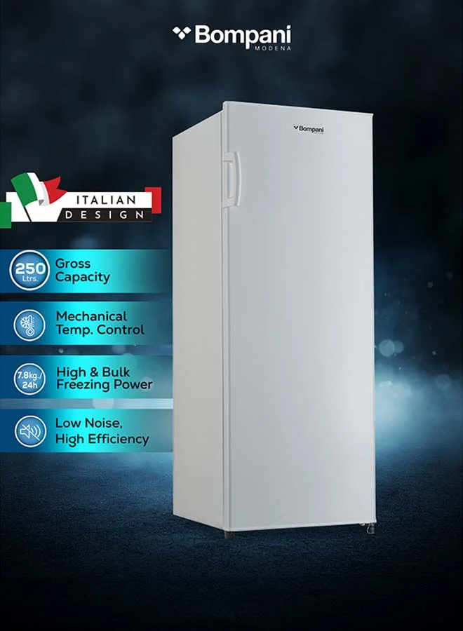 Bompani Upright Freezer Single Door Stainless Steel Finish (172L Net Capacity, Grey) j065y