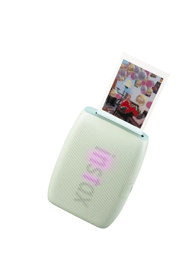Portable Pocket Photo Printer Wireless Instant Smartphone Photo Maker (Sage Green, 1 Unit) 4hc1r