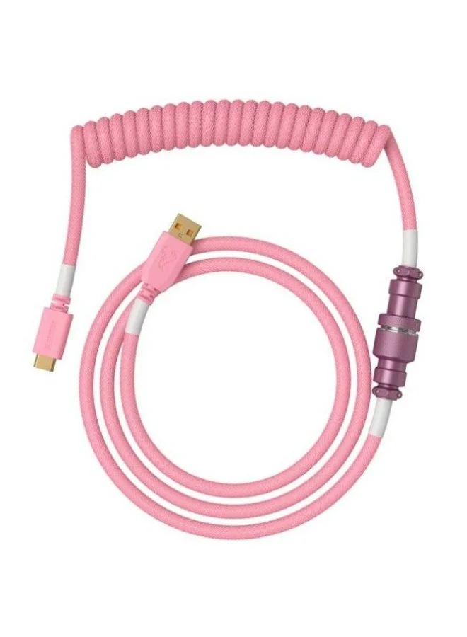 Glorious Coiled USB-C Cable Premium Artisan Braided Cord for Mechanical Keyboards (1.5 m) ezb1j