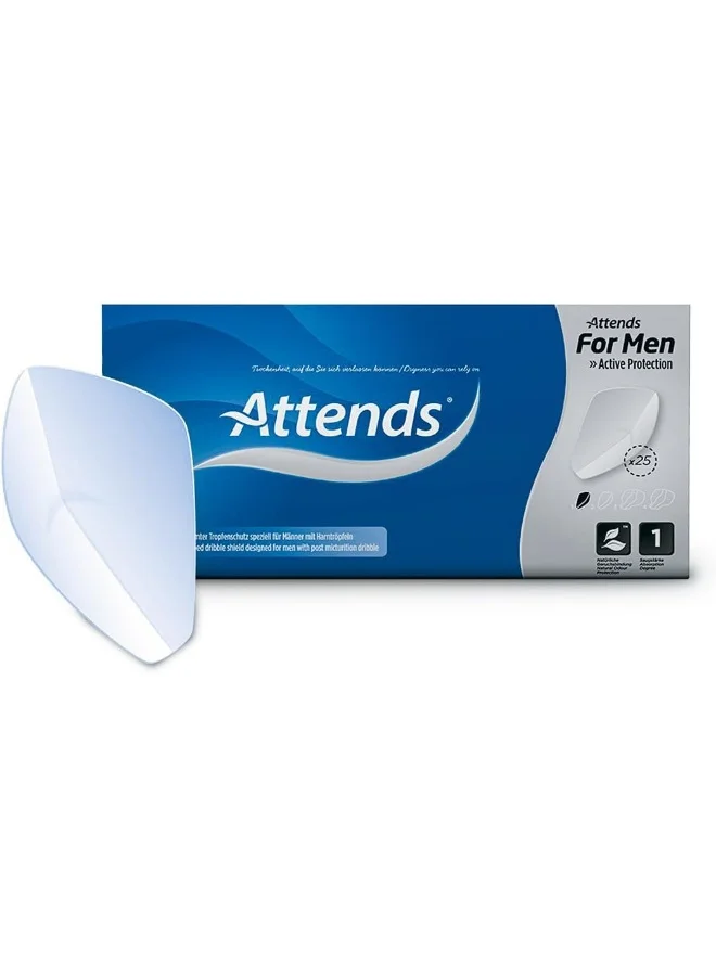 Attends Men Protective Shield Level 1 Anatomical Incontinence Guard for Active Protection (14 Pack) ajalz