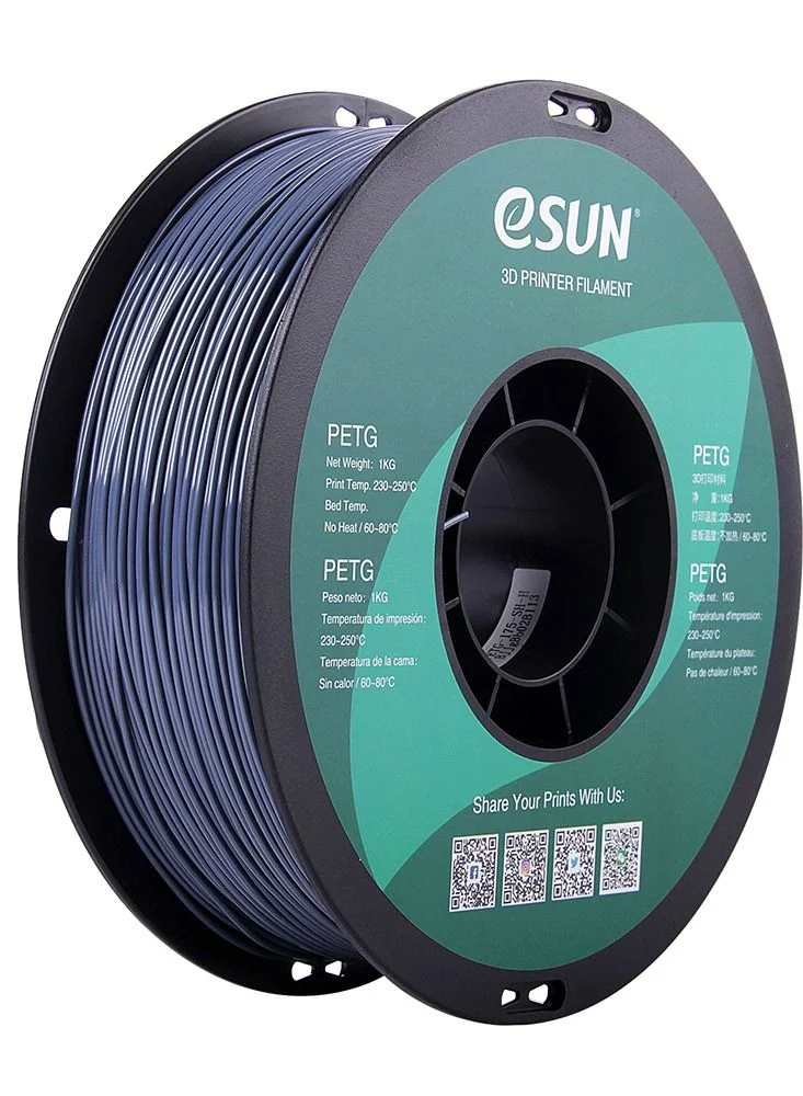 Premium PETG 3D Printer Filament 1.75 mm High-Precision Printing Material (Grey, 1 kg) t6qeh