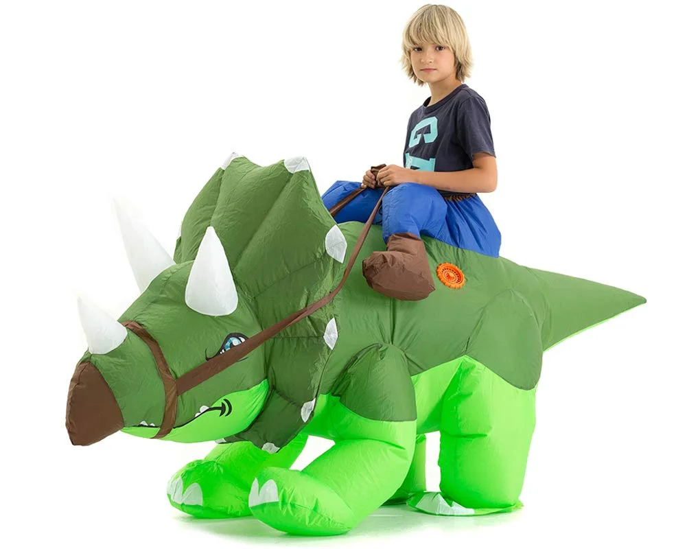HSCTEK Inflatable Triceratops Costume for Kids Halloween Party Dress Up (One Size) 9z9b9