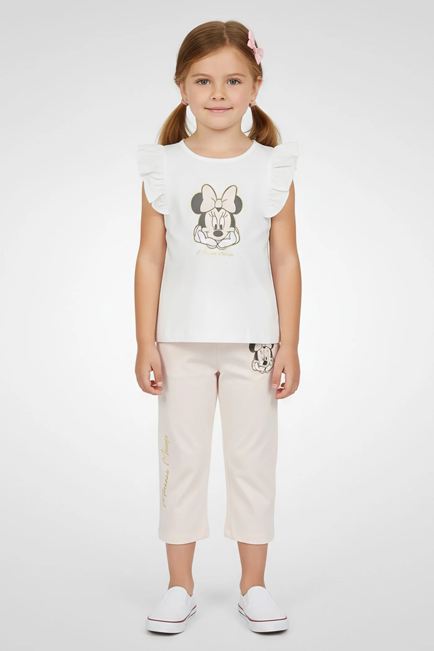 Premium Cartoon Graphic Print Top and Bottom Set for Toddler Girls (Multicolor, 2-Piece Set) 3d2nt