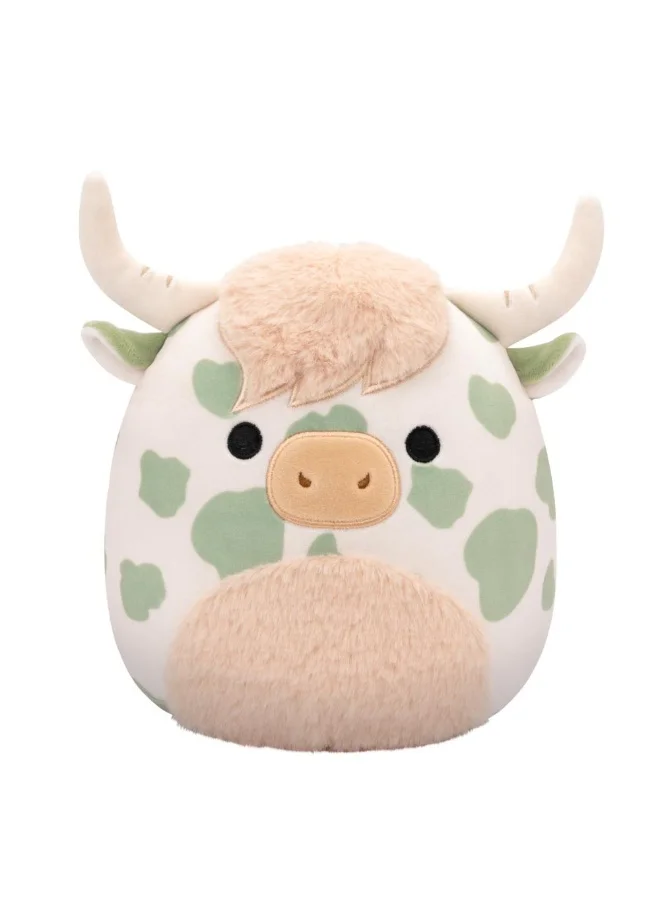 Premium Plush Toy Highland Cow Stuffed Animal Soft Decorative Pillow (Sage Green, 40 cm) wi0k6