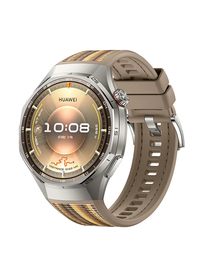 Smart GT 6 Pro Smartwatch 46mm Premium Fitness Tracker with Health Monitoring and Long-Lasting Battery (Brown, 46mm) 8rvlb
