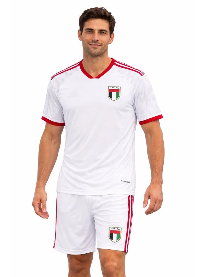 UAE National Football Team Jersey Set Premium Breathable Sports T-Shirt and Shorts Kit (White, S) bdnc7