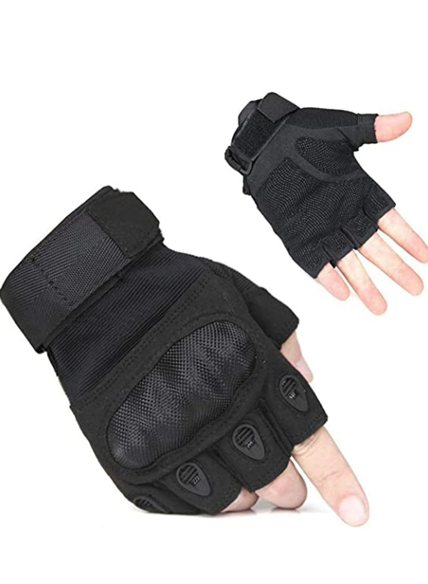 SYOSI Touch Screen Motorbike Gloves Premium Protective Gear for Cycling Hiking and Outdoor Sports (Black, Large) ohwr8