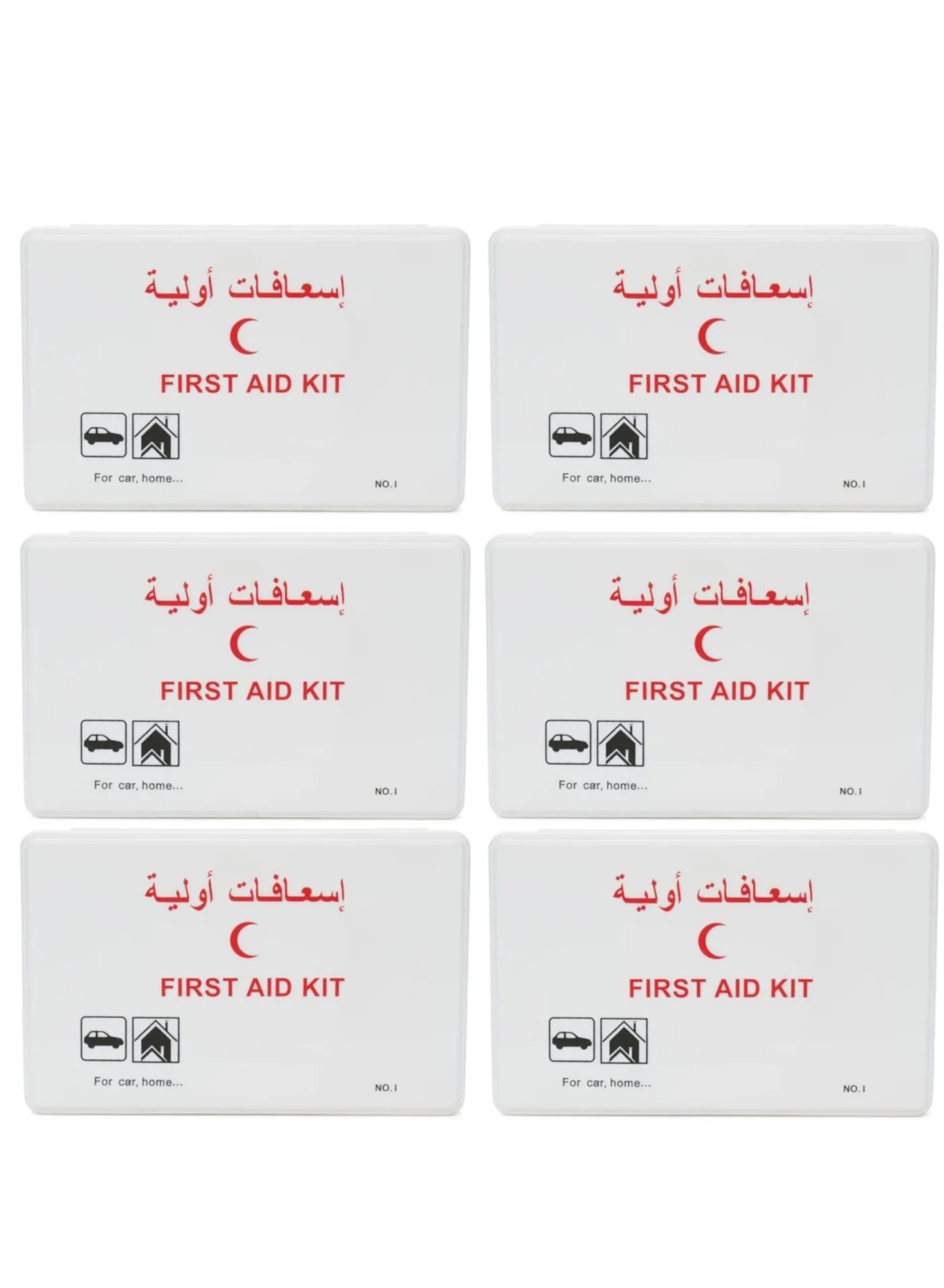 HERIOS Portable First Aid Kit Emergency Medical Supplies for Car and Home (42 Pieces, Pack of 6) ay010