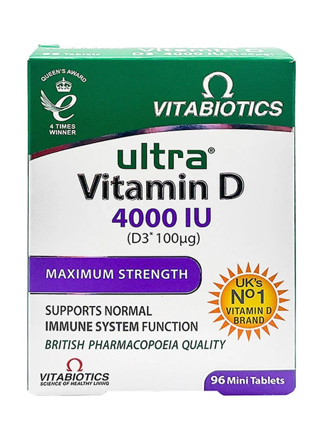 Vitabiotics Ultra Vitamin D3 High Strength Supplement (96 Tablets) z3w1z
