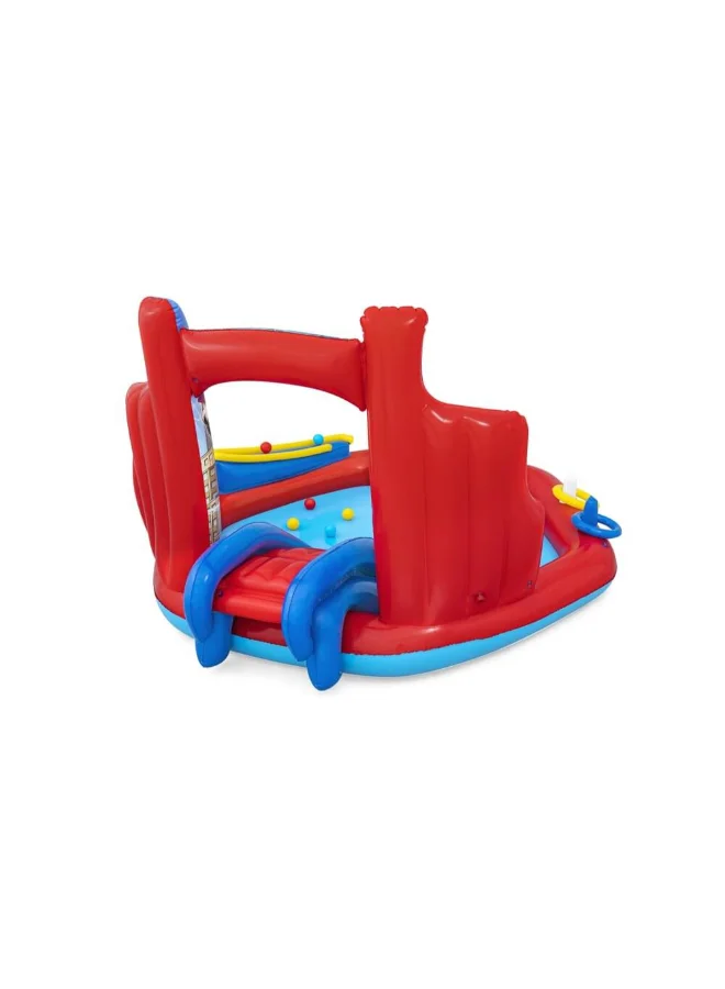 Inflatable Superhero Play Center Outdoor Water Activity Pool for Kids (211 x 206 x 127 cm) 9xtfp
