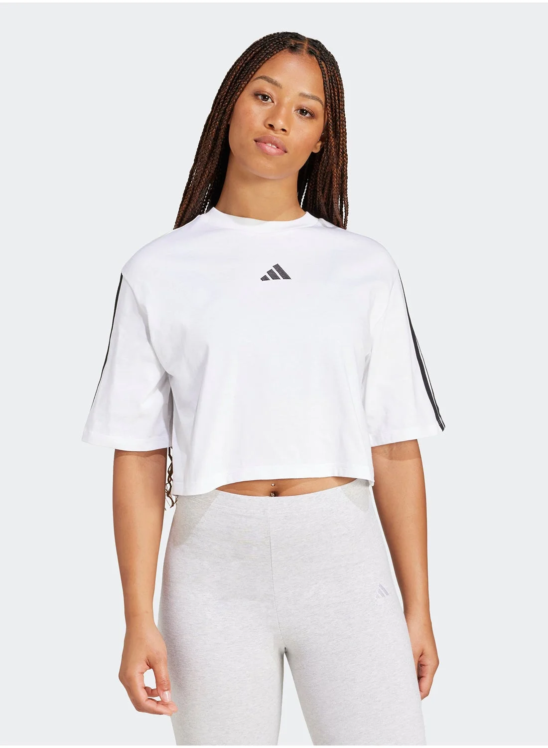 Sport Essential 3 Stripe Loose T-Shirt Premium Breathable Athletic Wear (Unisex, Medium) vzzac