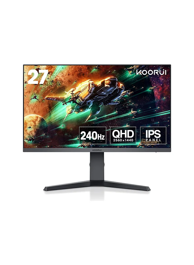 KOORUI 27-inch WQHD Gaming Monitor (2560x1440) 240Hz 1ms Ultra-Fast Response HDR400 DisplayPort HDMI (Black, 27-inch) oxx4l