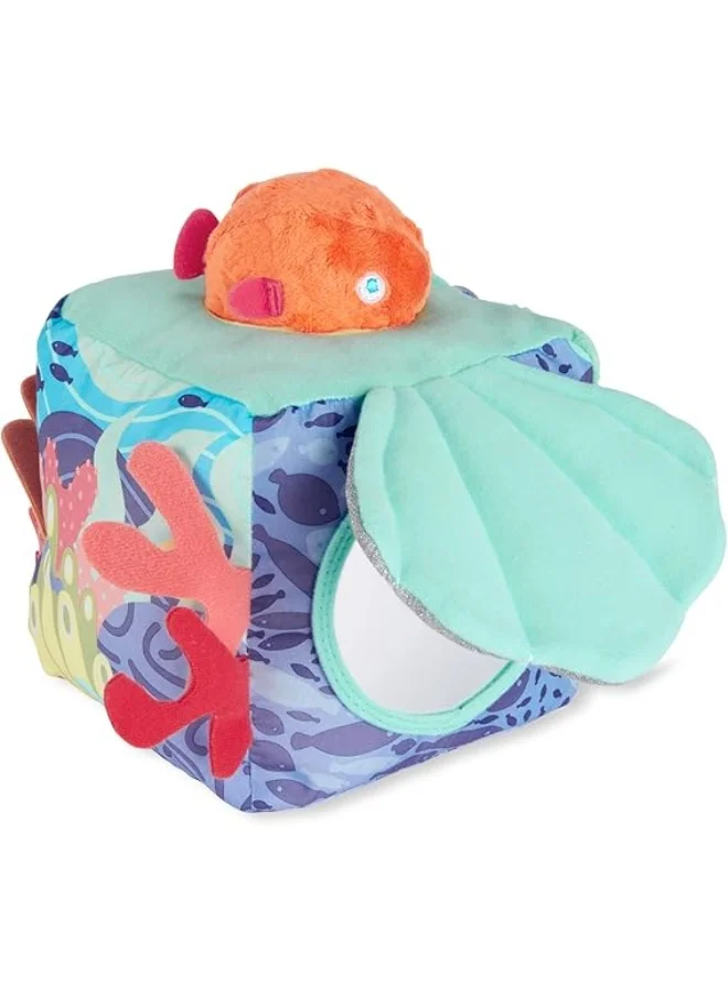 Ocean Sensory Activity Cube for Toddlers, Interactive Educational Toy with Textures and Sounds (15 cm) ebsw3